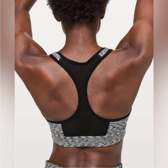Lululemon Speed Up Bra C/D in Spaced Out Space Dye Black White - Picture 4 of 11